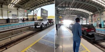Toyota Fortuner Seen Towing Maruti Brezza on Metro Track