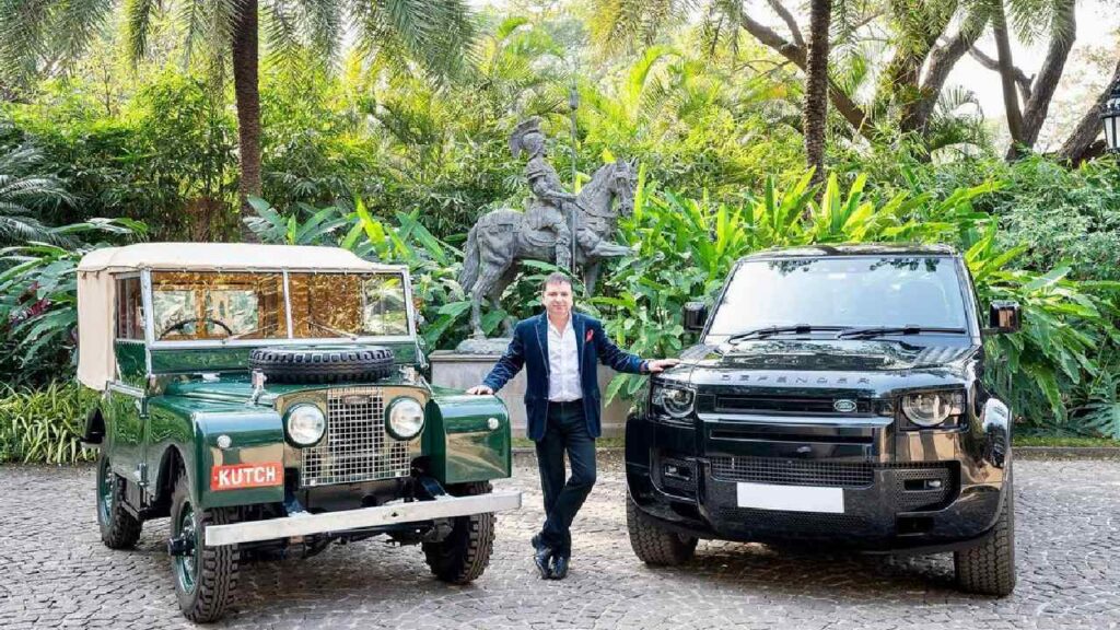 Yohan Poonawalla with His Old and New Land Rover Defender