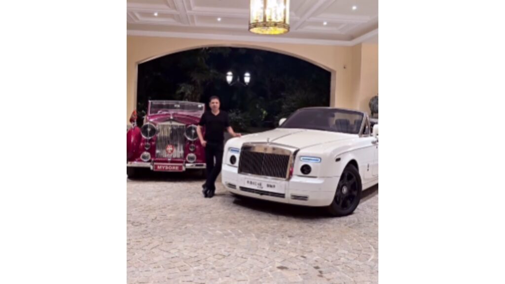 Yohan Poonawalla with His Rolls Royce Spectre