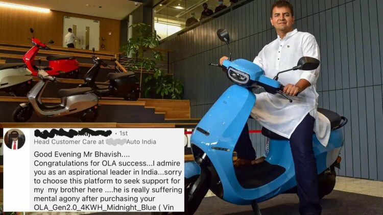 Bhavish Aggarwal Ola Scooter Skoda Customer Car Head