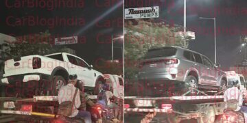 Ford Ranger Endeavour Spied Chennai India