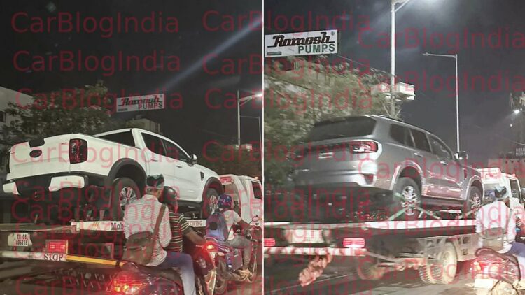 Ford Ranger Endeavour Spied Chennai India