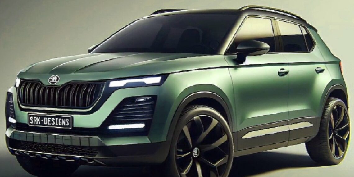 Skoda Compact SUV Rendering Front Three Quarters