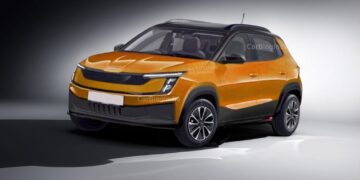 Skoda Compact SUV for India Rendering Front Three Quarters