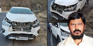 Toyota Innova Crysta of Union Minister Ramdas Athawal Crashes