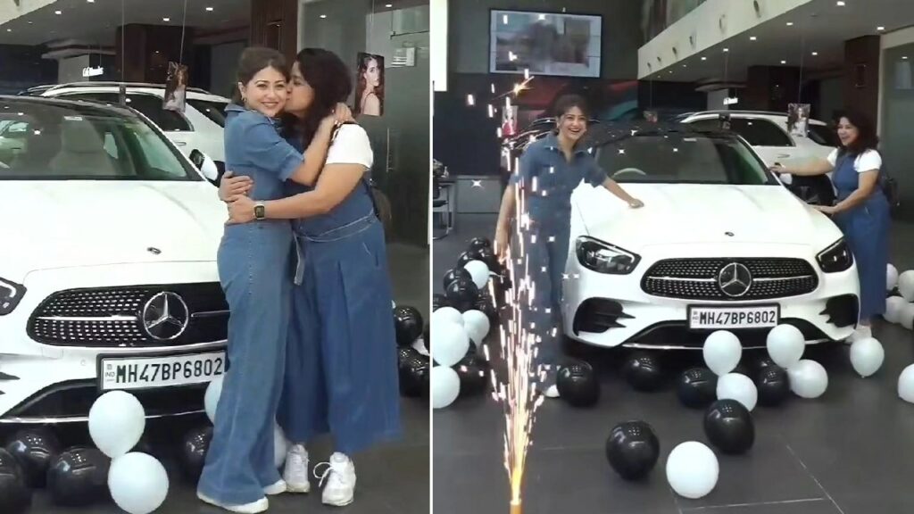 Aditi Bhatia with Her Mercedes benz E220d