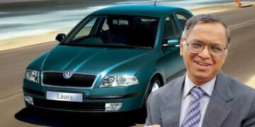 car collection of Narayana Murthy Skoda Laura