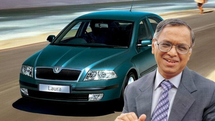 car collection of Narayana Murthy Skoda Laura