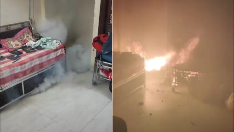 EV Battery Charging at Home Catches Fire
