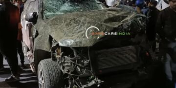 ford endeavour accident 200 km/h