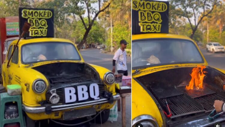 Hindustan Ambassador Yellow Taxi BBQ