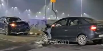 Maruti Suzuki Fronx and Ford Aspire Accident