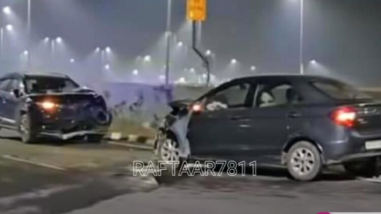 Maruti Suzuki Fronx and Ford Aspire Accident