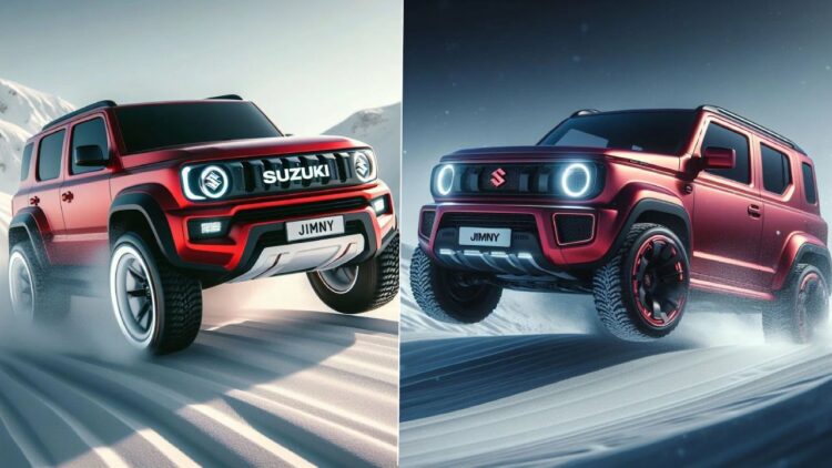 Red Maruti Jimny Winter Edition