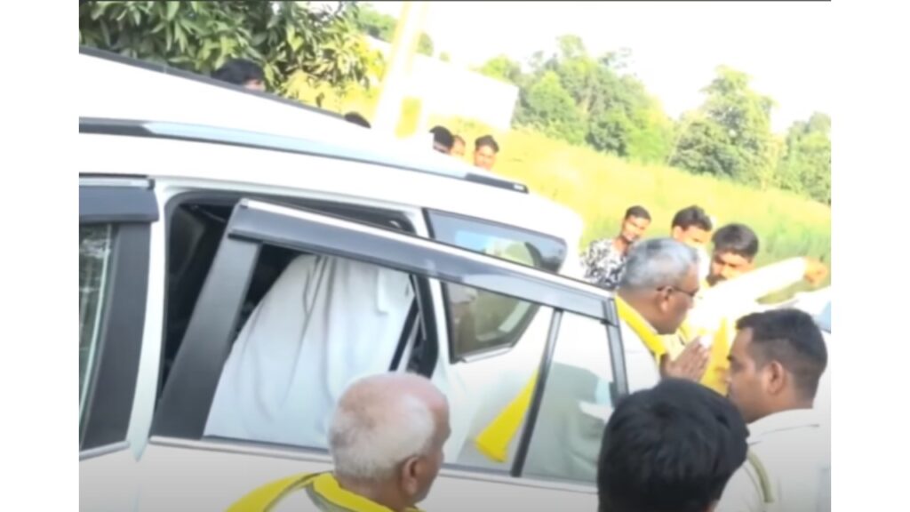 Om Prakash Rajbhar with Toyota Innova Crysta