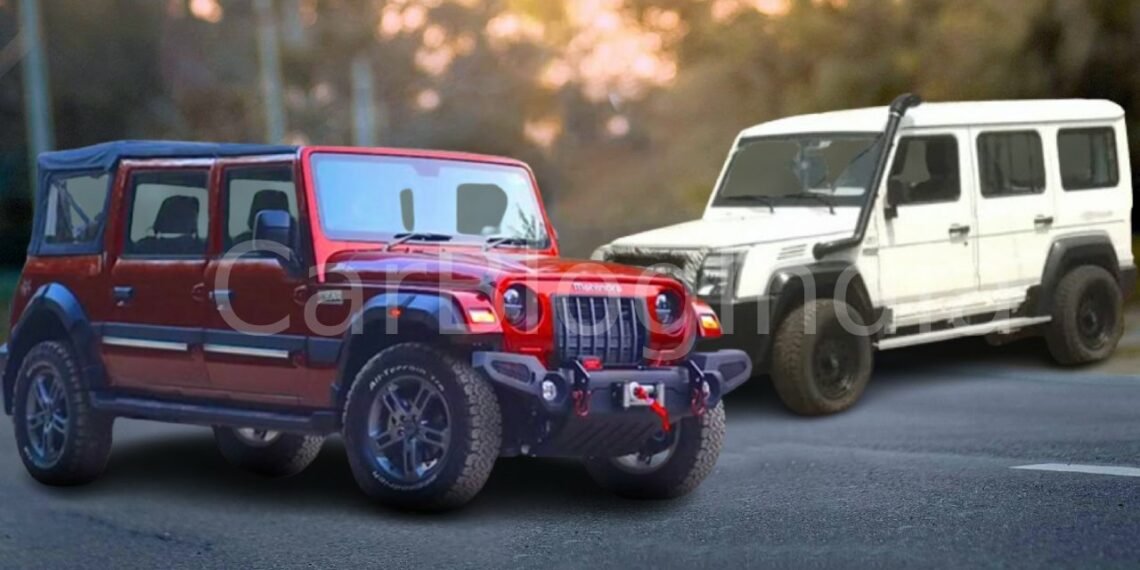 5-door mahindra thar vs 5-door force gurkha