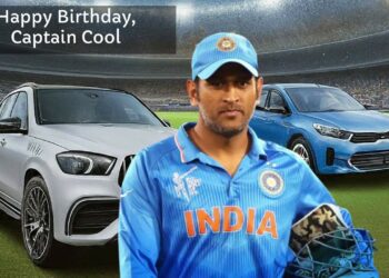MS Dhoni with Mercedes G-Wagon AMG and Kia EV6