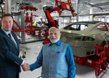 Narendra Modi Elon Musk Tesla Manufacturing Plant