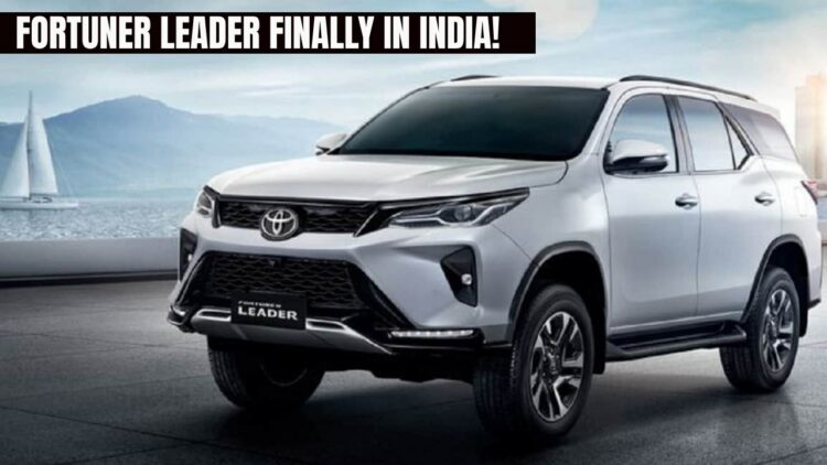 Toyota Fortuner Leader Edition India Official Image Front Three Quarters