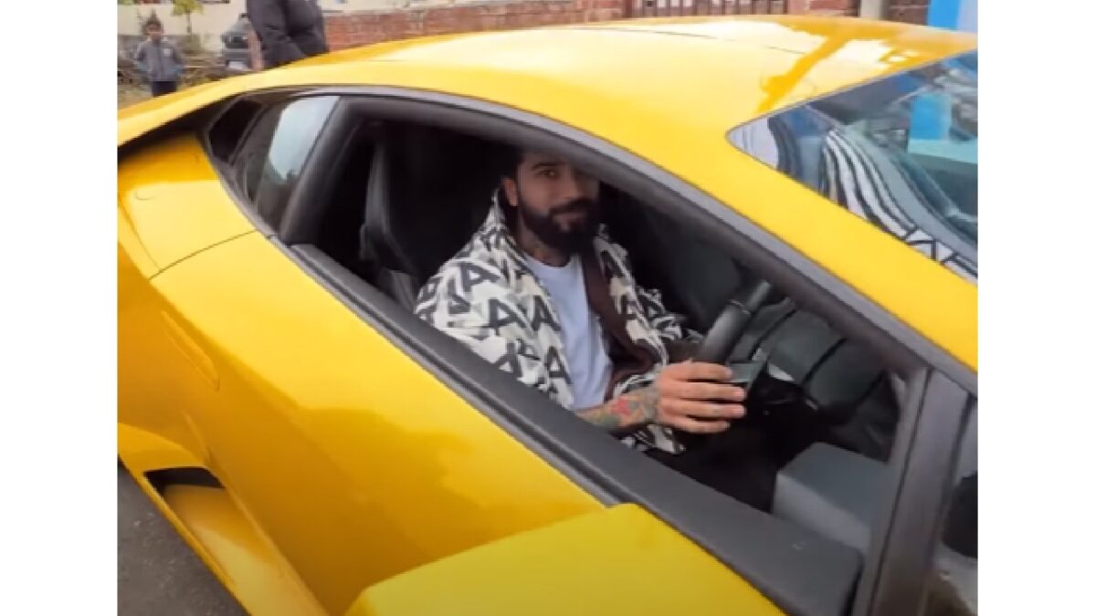 Anurag Dobhal with His Lamborghini Huracan