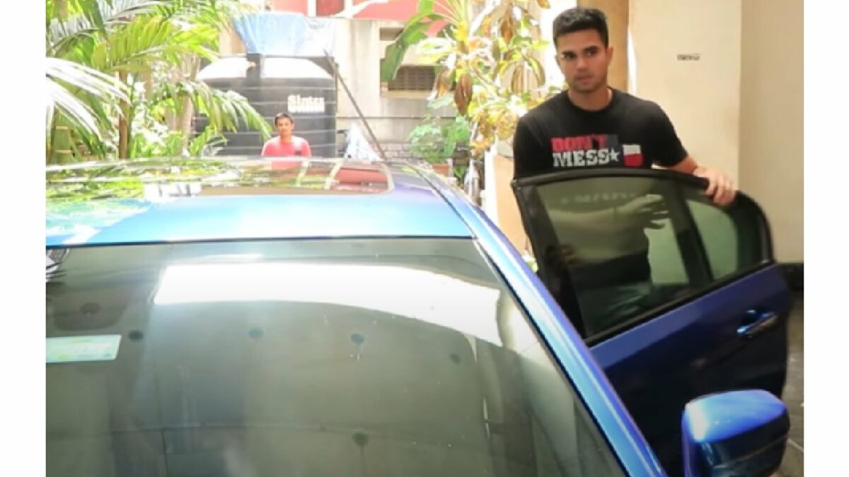 Arjun Tendulkar with BMW 3 Series GT