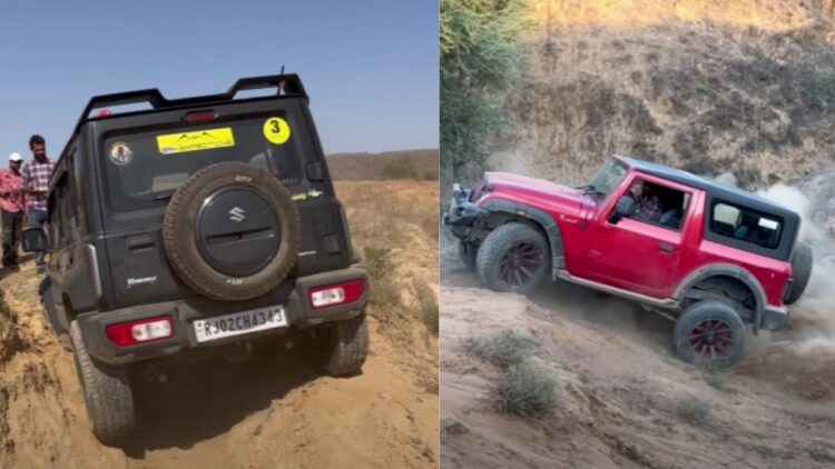 Maruti Jimny Vs Mahindra Thar Off roading Challenge