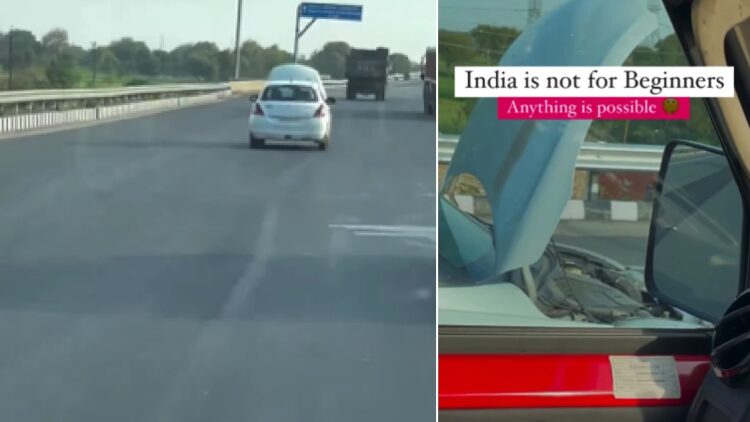 maruti swift driving bonnet open