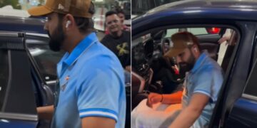 Rohit Sharma Seen in Maruti Grand Vitara