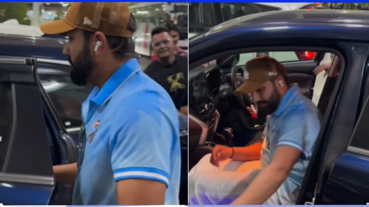 Rohit Sharma Seen in Maruti Grand Vitara