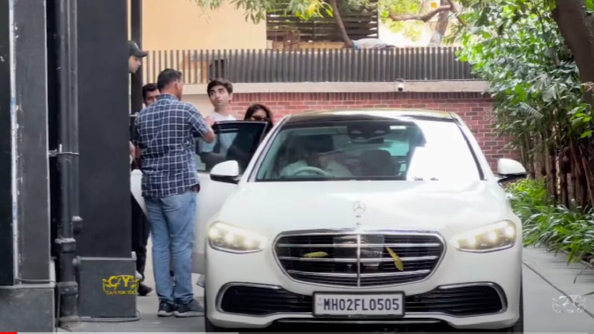 Suhana Khan with Her Mercedes benz S450