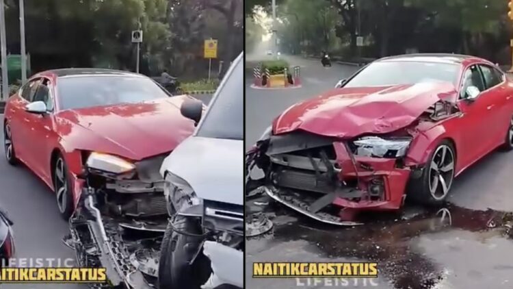 Audi S5 Maruti Wagon R Accident