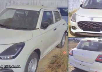 New Generation 2024 Maruti Swift LXI Base Model Front Side Rear Dealership Stockyard