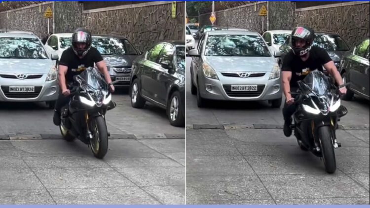 John Abraham Rides Aprilia RSV4