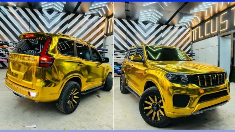 Mahindra Scorpio N Gold Wrap