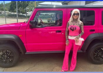 Maruti Suzuki Jimny 5-Door with Pink Wrap