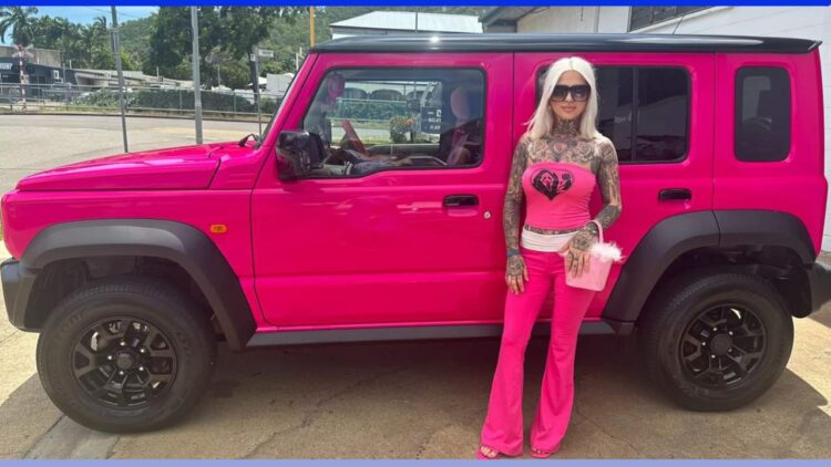 Maruti Suzuki Jimny 5 door with Pink Wrap