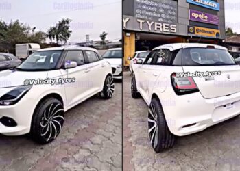 new 2024 Maruti Swift 20-inch aftermarket alloy wheels