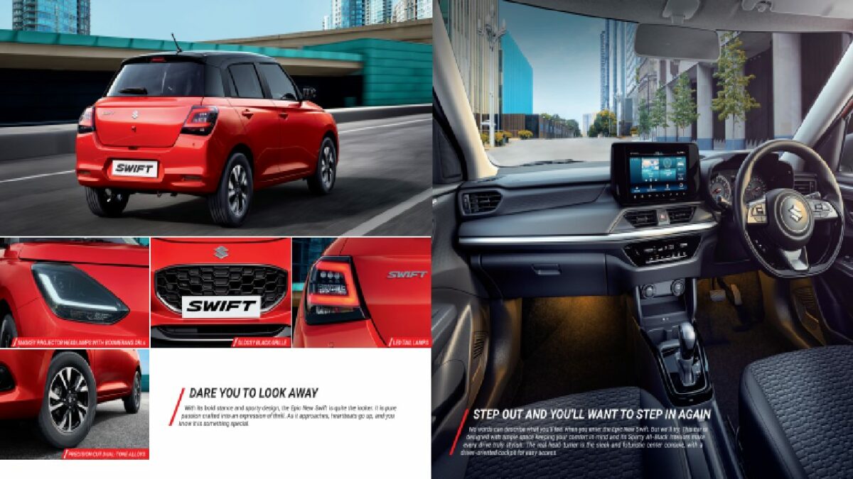 New 2024 Maruti Swift Brochure Revealed