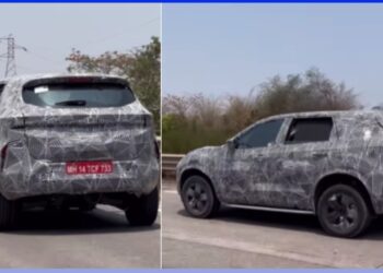 Tata Harrier EV Spied Testing