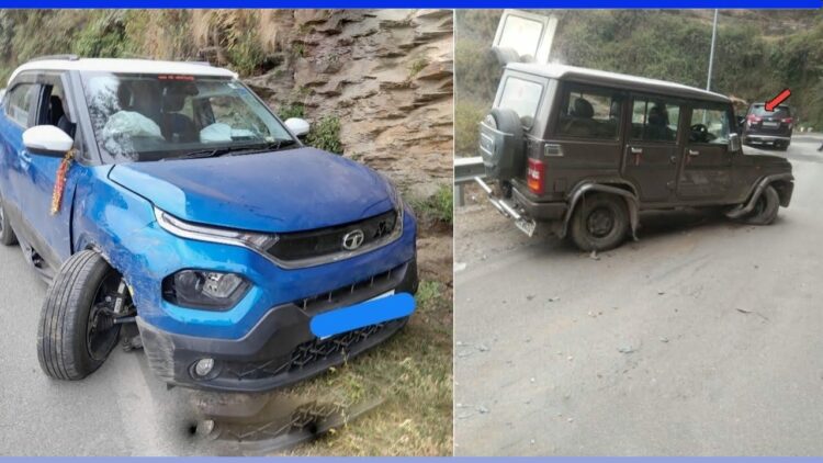 Tata Punch Mahindra Bolero Crash