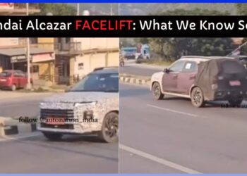 Hyundai Alcazar Facelift Spy Images Front and Rear