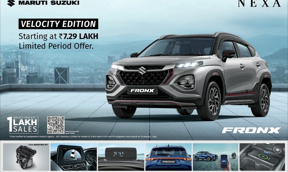 Maruti Fronx Velocity Edition Starts at Rs 7.29 Lakh