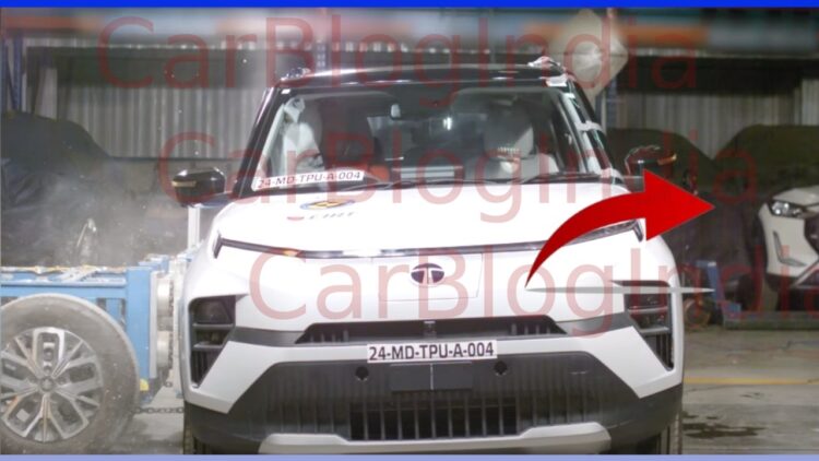 Nissan Magnite Spotted at Bharat NCAP Testing Centre during test of Tata Punch