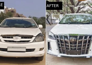 Old-Generation Toyota Innova with Alphard Kit