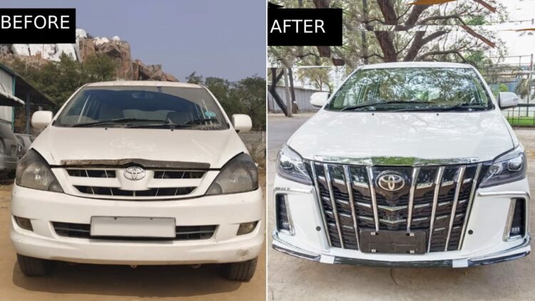 Old-Generation Toyota Innova with Alphard Kit