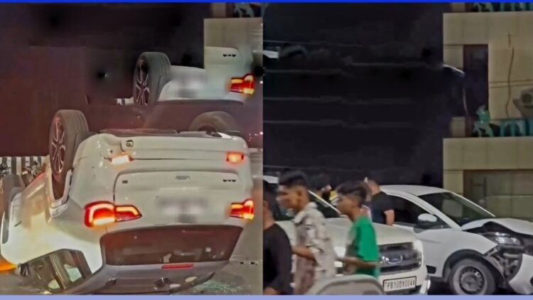 Jeep Compass Tata Nexon Accident