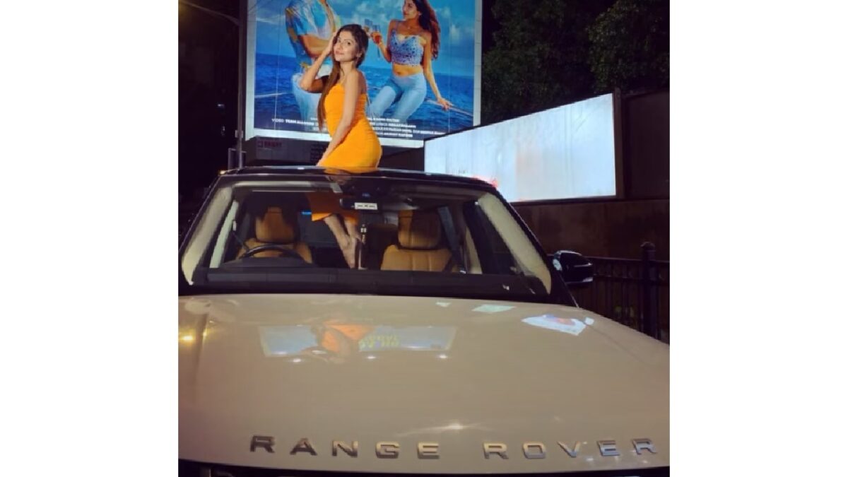 Sana Sultan in her Range Rover Vogue