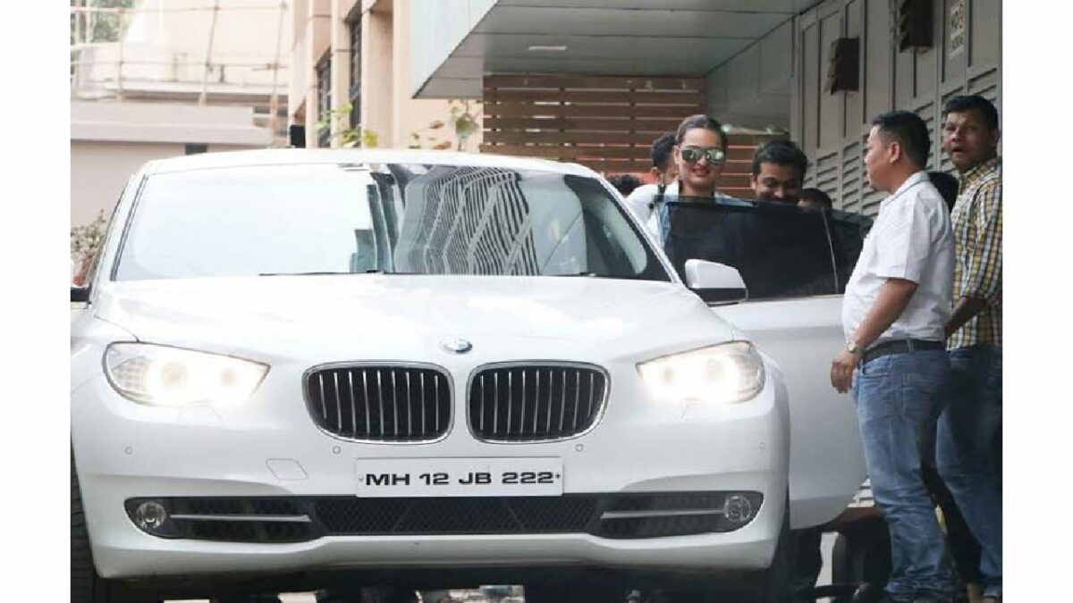 Sonakshi Sinha with her BMW 6 Series GT