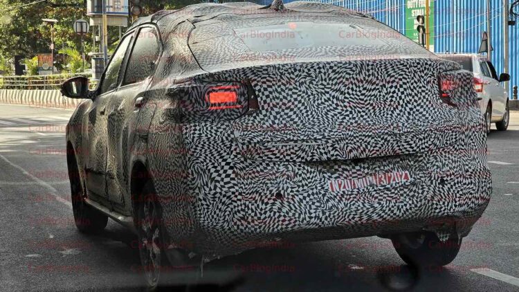 Citroen Basalt Spy Image Rear Three Quarters - Chennai - CarBlogIndia
