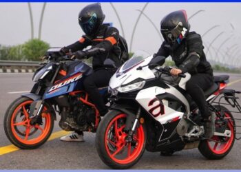 Aprilia RS457 vs KTM Duke 390 Drag Race